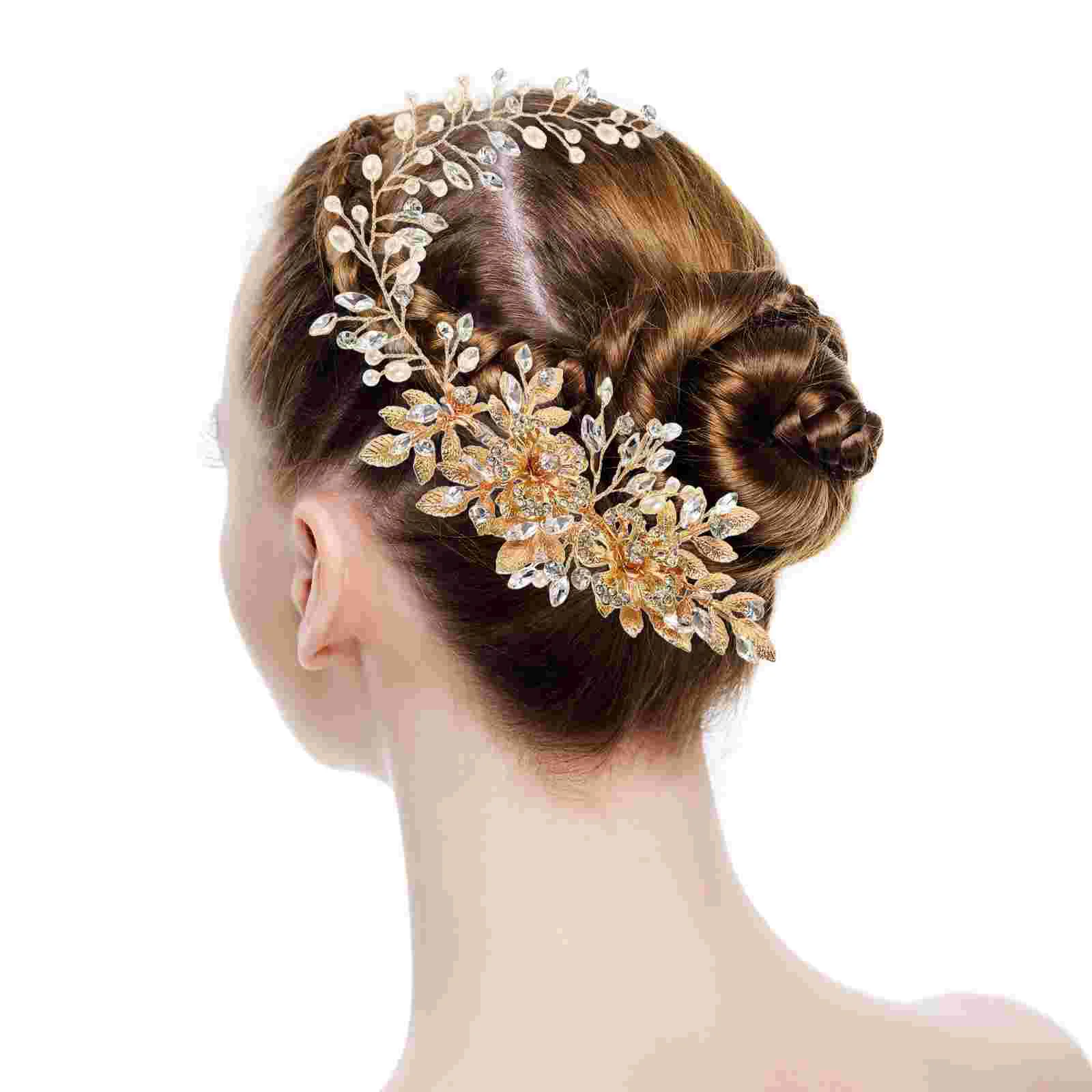 Золотой декор расческа со стразами заколки для волос свадебная заколка зажим