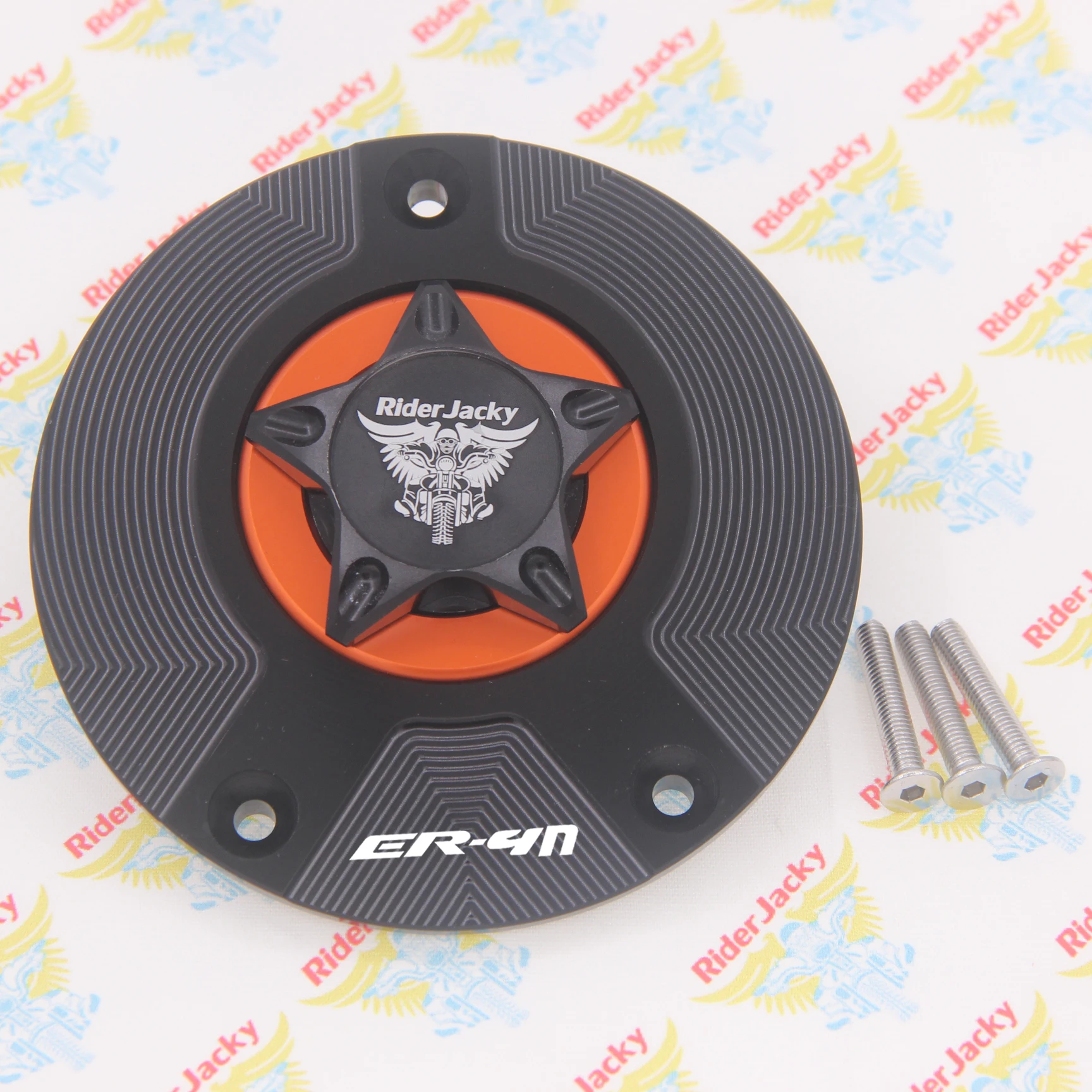 

RiderJacky® Motorcycle Fuel Tank Cap Gas Cap Cover Keyless For Kawasaki ER400 ER-4N 2011 2012 2013 ER4N ER 4N