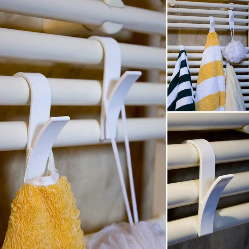 

Bath High Holder Shape Plastic Cloth Towel Storage Mop 6pcs Bathroom Organizer Hanger Quality Hook Decorations Hanger Supplies