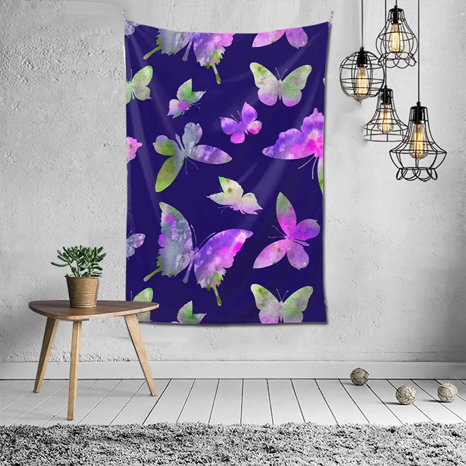 

Watercolor Butterflies Tapestry 60x40 Inch Wall Hanging Tapestries Wall Art For Home Living Room Dorm Party Decoration