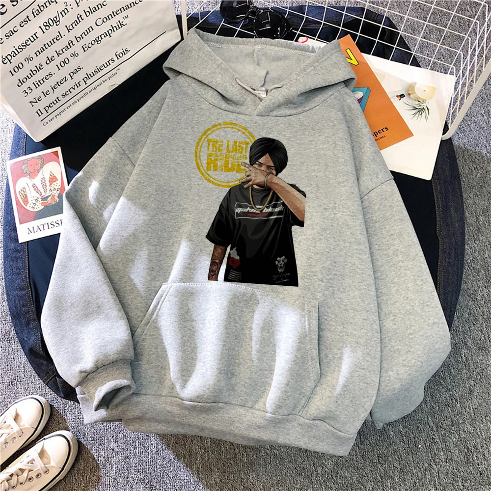 

Худи Sidhu Moosewala, Женский флисовый Топ с длинным рукавом, винтажный Японский капюшон, Женская графическая рубашка с капюшоном