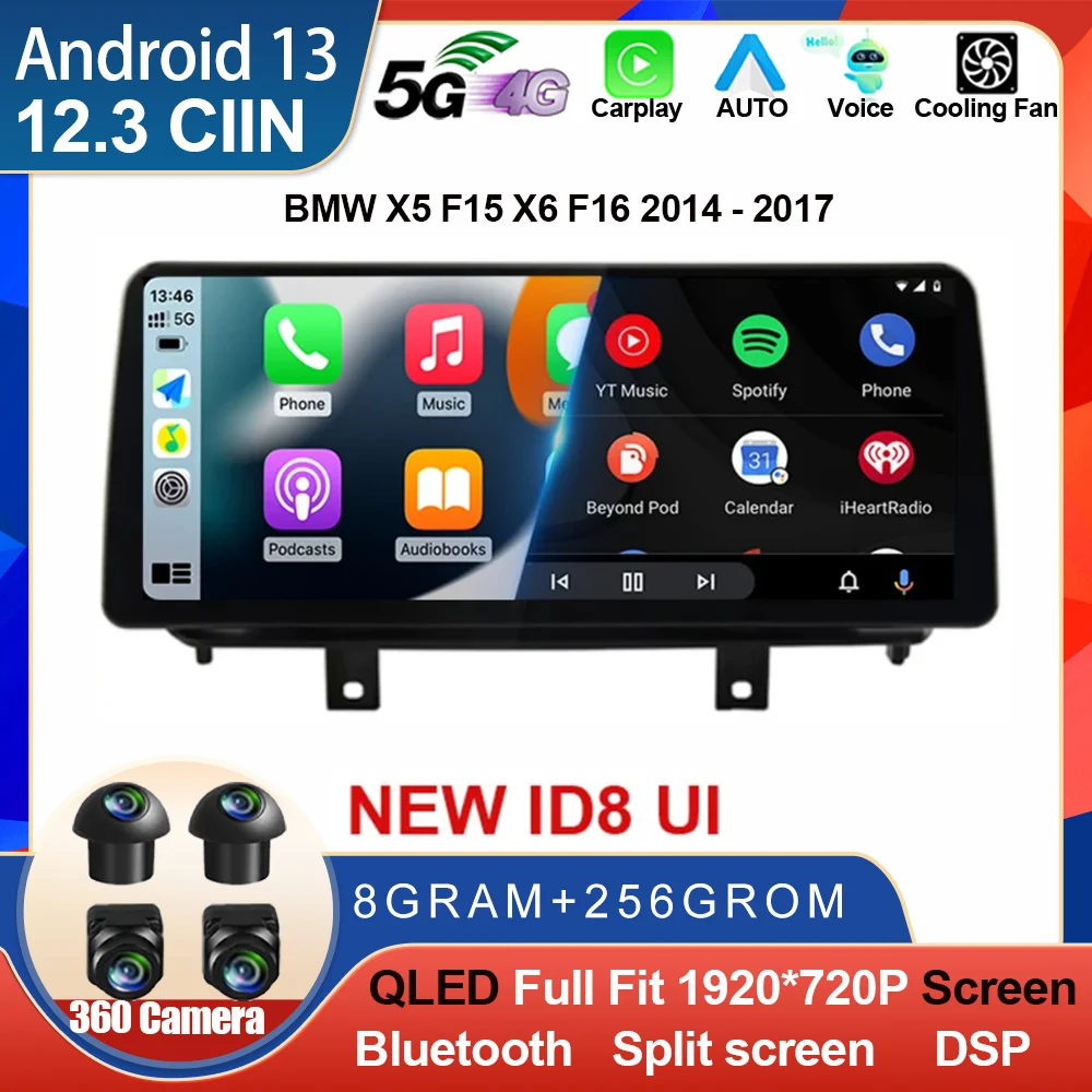 12 3 &quotAndroid для BMW X5 F15 X6 F16 2014-2017 NBT Автомобильный GPS-навигатор Медиа Стерео Радио