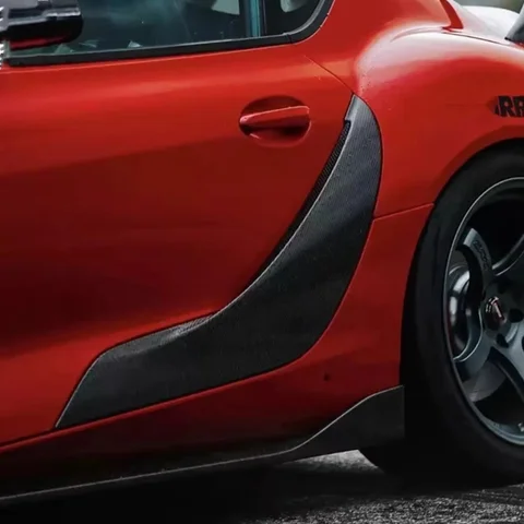 Для Toyota Supra A90 A91 MK5 автомобильная панель из углеродного волокна, декоративная полоса, накладка на крыло, дверная панель, украшение, обновленный комплект кузова