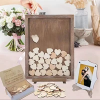 rustic wedding guest book heart shaped guestbook alternative sweet wishes heart drop guest book sign attract attention rustic