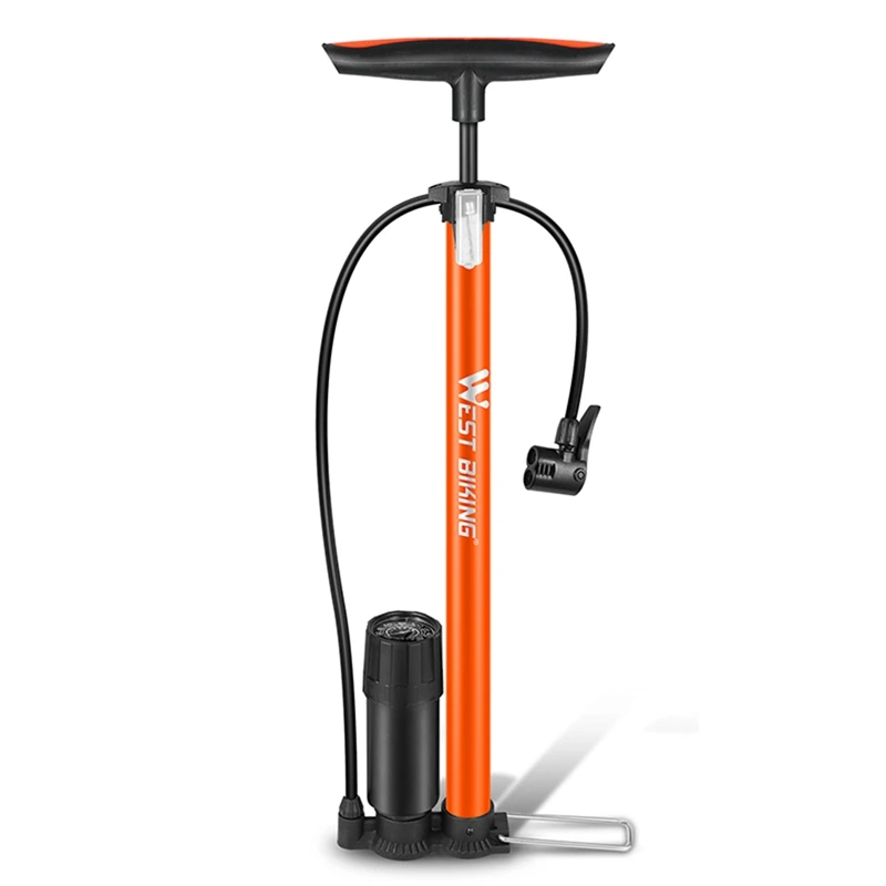 

Велосипедный напольный насос WEST BIKING 160psi, велосипедный насос высокого давления, воздушный насос с клапаном для шрадера, для дорожных и горны...