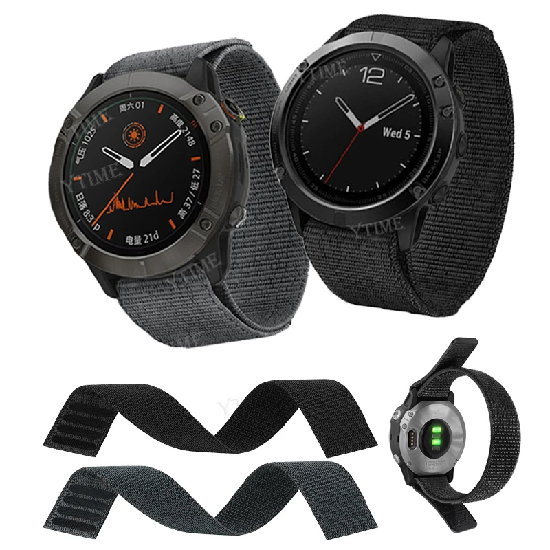 

Ремешок нейлоновый для Garmin Fenix 7x7 Fenix 6X 6 Pro 5X 5 Plus 3 Forerunner 935 945 955, 22 мм 26 мм