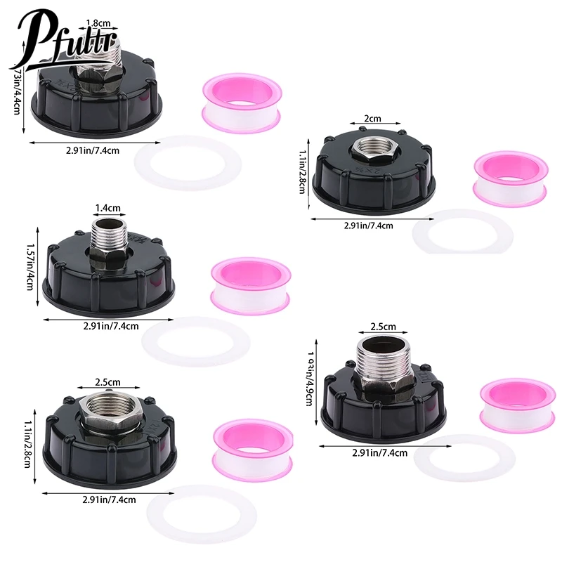 Грубая резьба S60x6 на 1/2 дюйма 3/4 1 дюйм наружная и внутренняя адаптер резервуара