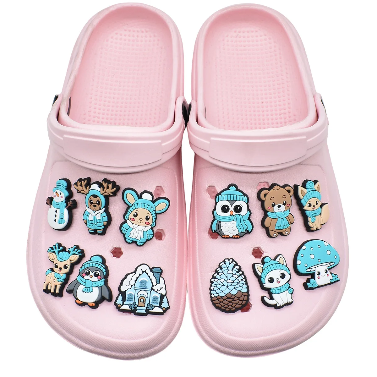 Зимняя обувь со льдом и снегом подвески украшения для Crocs аксессуары булавок