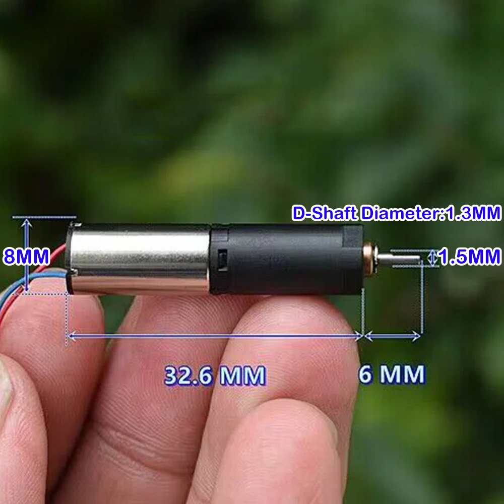 Миниатюрный планетарный мотор-редуктор 8 мм, постоянный ток 6 В, 7,4 В, 12 В, 80 об/мин, мотор-редуктор с большим крутящим моментом, медленная скорость, мощный магнитный двигатель NdFeB без сердечника 816