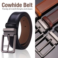 120cm men genuine leather belt strap pin buckle belt simple fashion business pants belt jeans belts fashion designer waistband