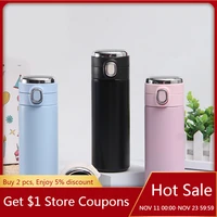320ml420ml smart thermos cup vacuum cup digital display stainless steel children water cup bouncing thermal water cup wholesale