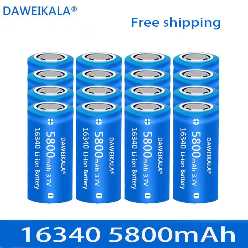 2022НОВАЯ БАТАРЕЙКА CR123A RCR 123 ICR 16340 Емкостью 5800 мАч 3,7 В Литий-ионная аккумуляторная батарея для камеры безопасности Arlo L70 on.