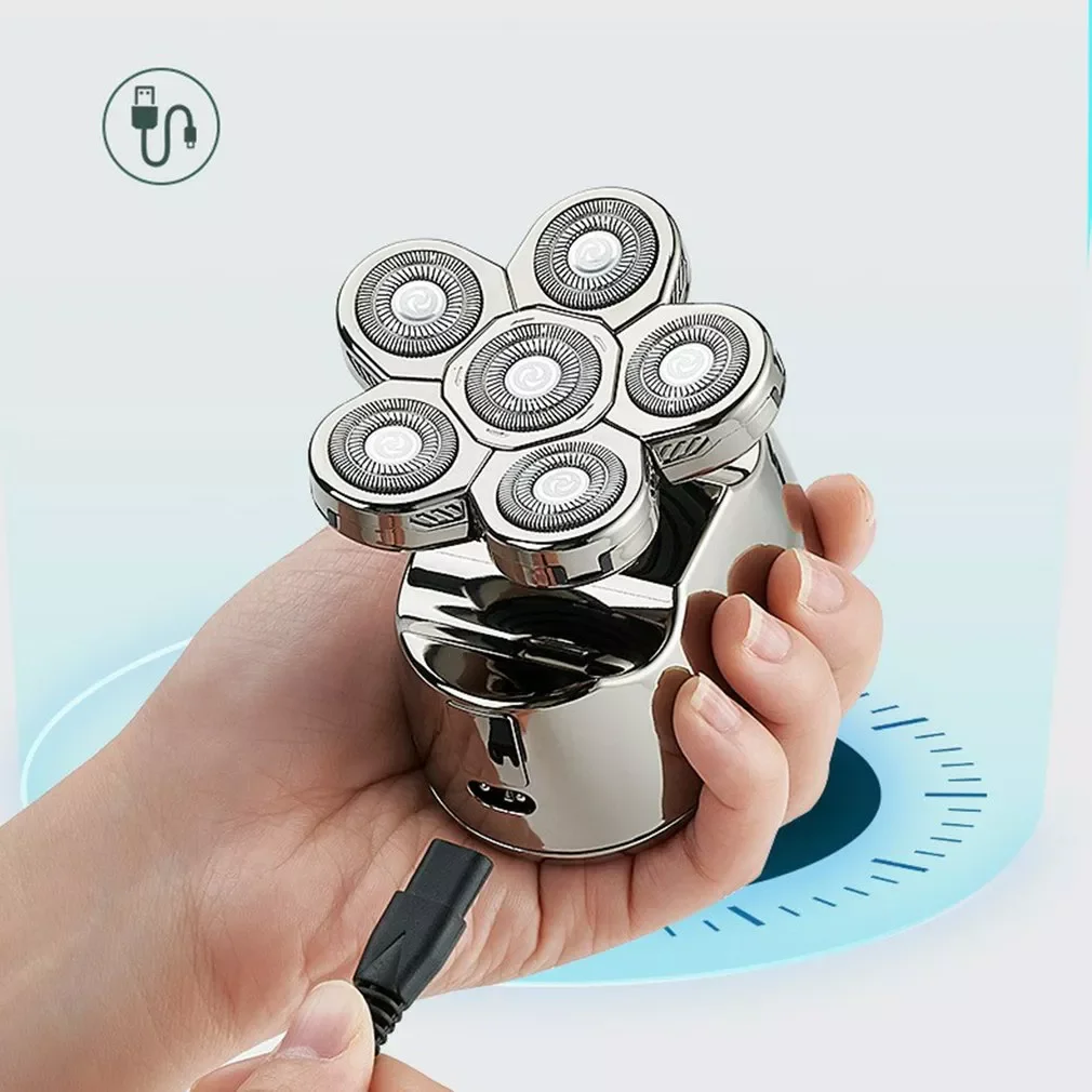 

NEW IN Digital Display 6-blade Hair Clipper Rechargeable Six-in-one Set Charging Mode Waterproof LED Display