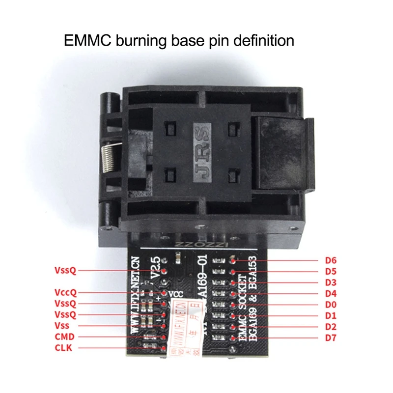 RT-BGA169-01 BGA169 / BGA153 EMMC адаптер V2.5 с 4 боксами BGA для программатора RT809H |