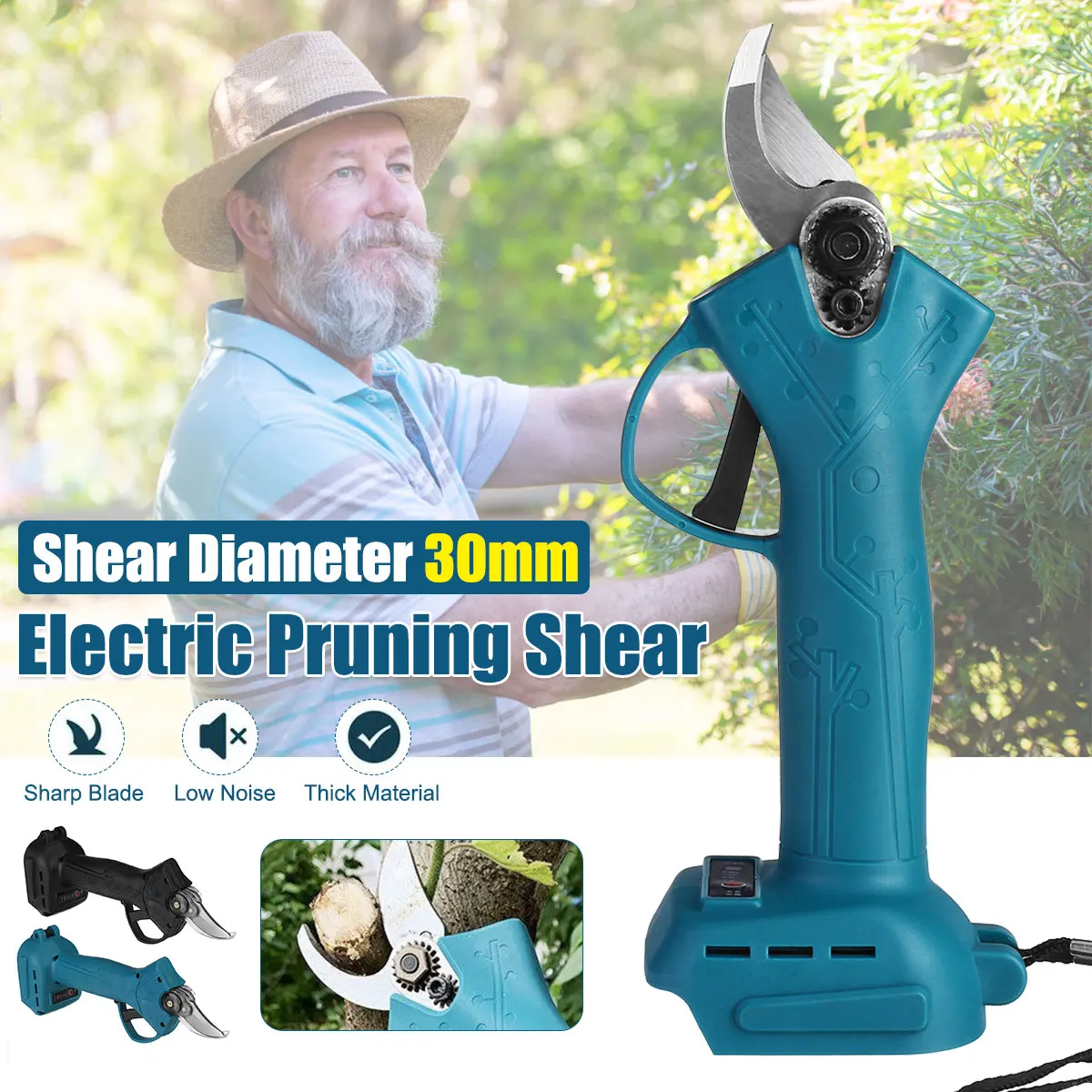 

Беспроводной резак для фруктовых деревьев, 30 мм, 4 передачи