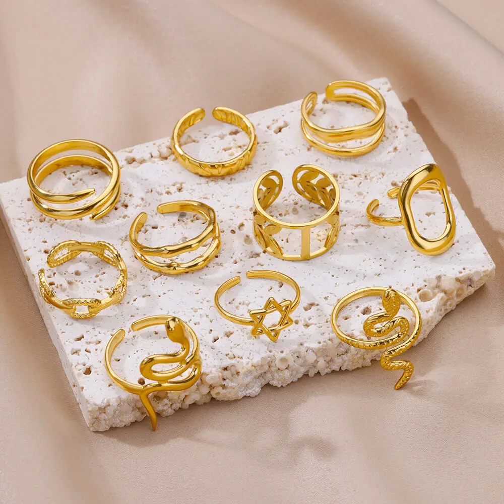 Женское кольцо шестигранное из нержавеющей стали аксессуар в винтажном стиле