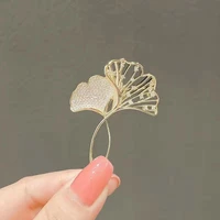 luxury ginkgo leaf brooch for womens clothing high grade luxurious temperament pin clothing accessories precious gift