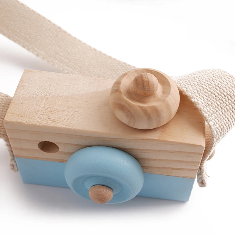 Симпатичные Детские игрушки мини-подвесная деревянная камера фотоигрушки для