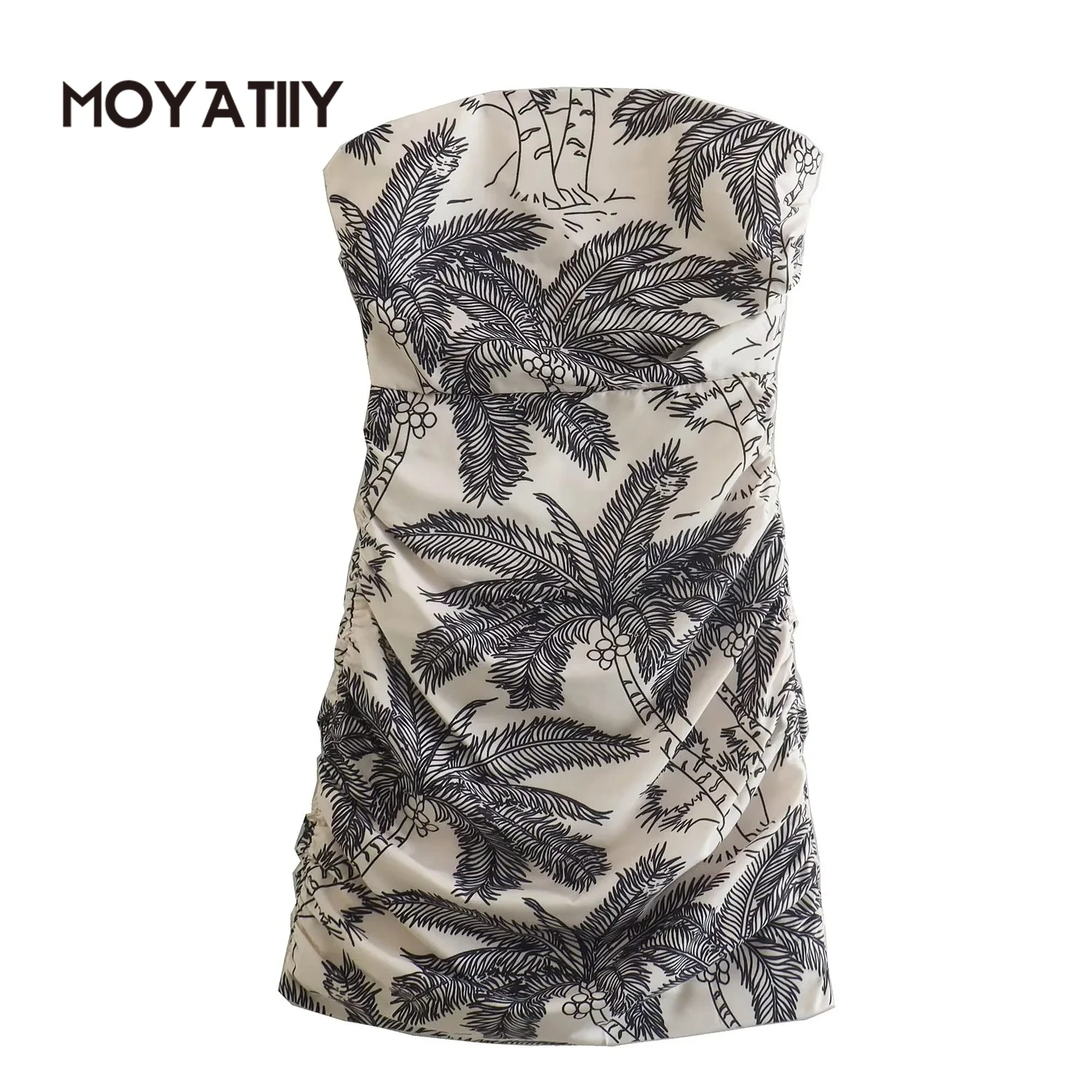 

Летнее женское платье MOYATIIY, модные пляжные Мини-Платья с цветочным принтом на тонких бретельках, женские платья без рукавов
