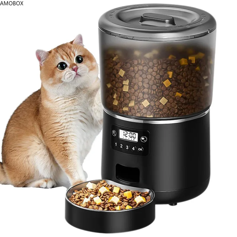 AMOBOX-Automatic Cat Feeder 4 л дозатор еды с 1-4 приемами пищи Индивидуальный график кормления
