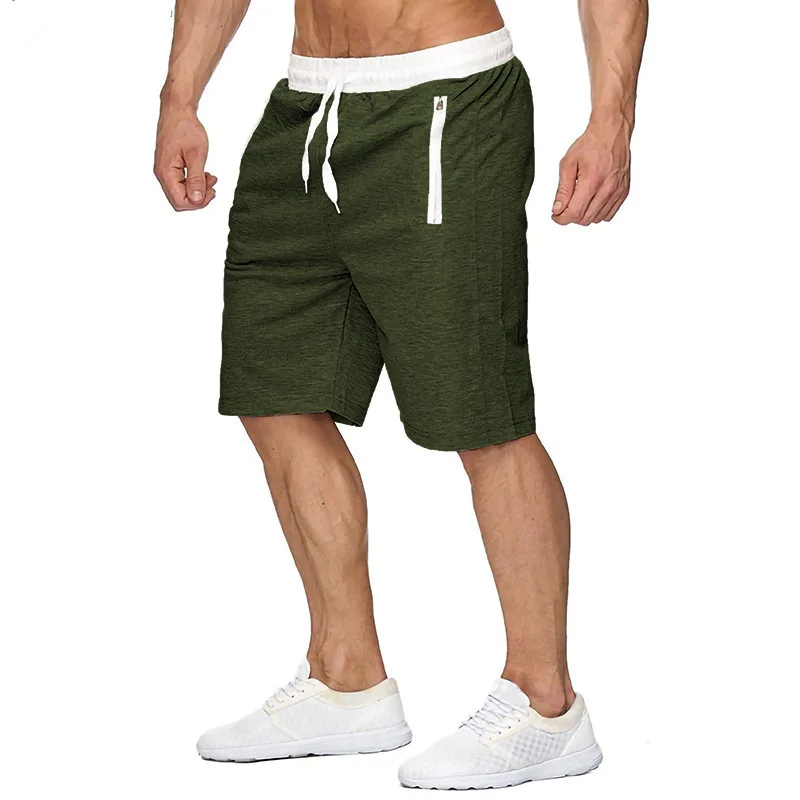 2023 new Quick Dry Athletic Shorts with Zipper Pockets Men's Summer Running Shorts Gym Training Workout Fitness Hiking Shorts