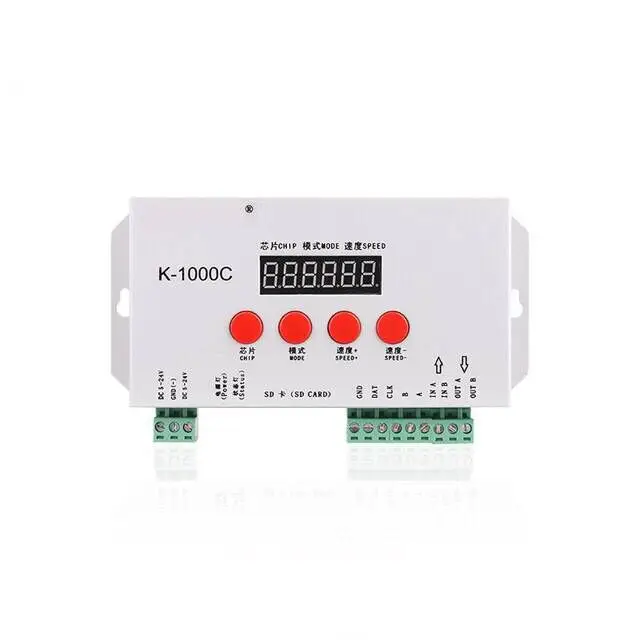Флуоресцентная карта WS2801 WS2811 WS2812B LPD6803 LED 2048 пикселей контроллер постоянного тока