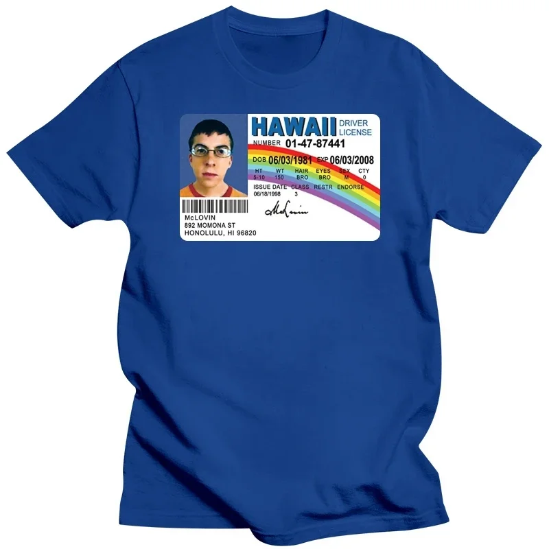 Летняя мужская Футболка Camisa masculina Mclovin с рисунком карты личности супер плохой