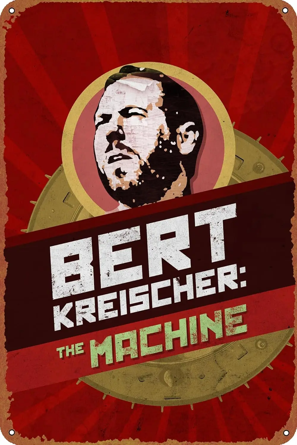 Bt resch: The Mchne Tn Sgn Retro Metl Moe Post rt Wll Домашний декор 812 nches