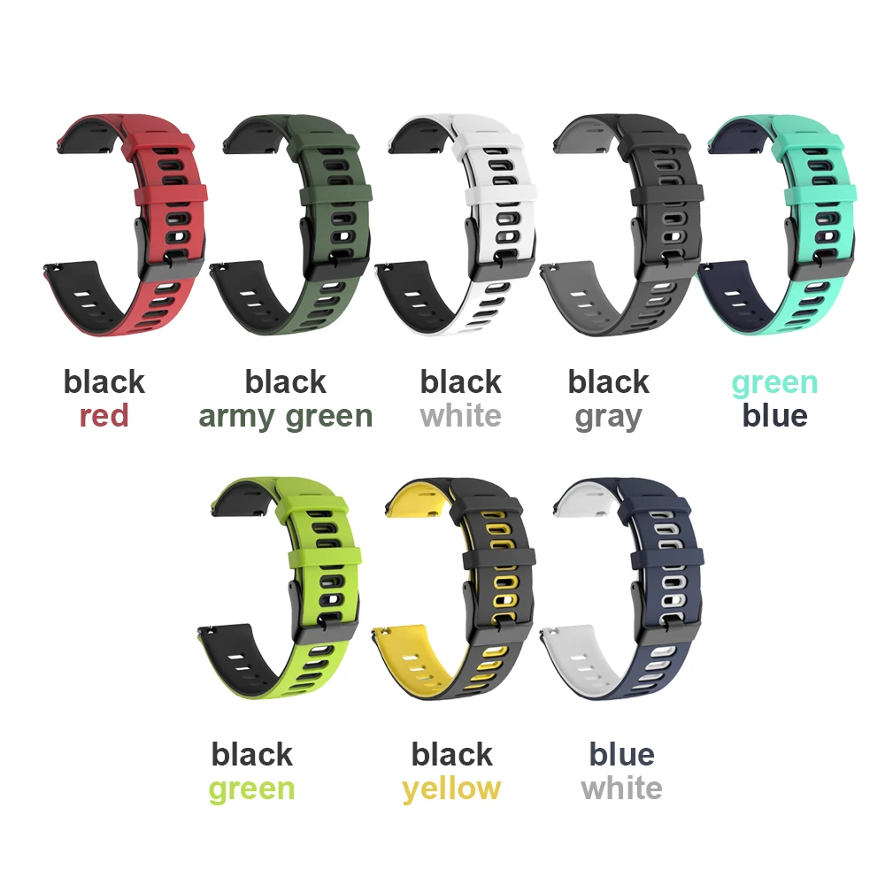 20mm 22mm Smartwatch Strap Universal Silicone Watch Band Quick Release Wristwatch Bracelet For Women Men Sports Smartwatch Band