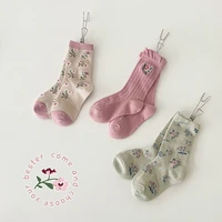 3 pairslot baby socks 2022 autumn cotton kids socks floral colorful girls cute newborn boy toddler children socks