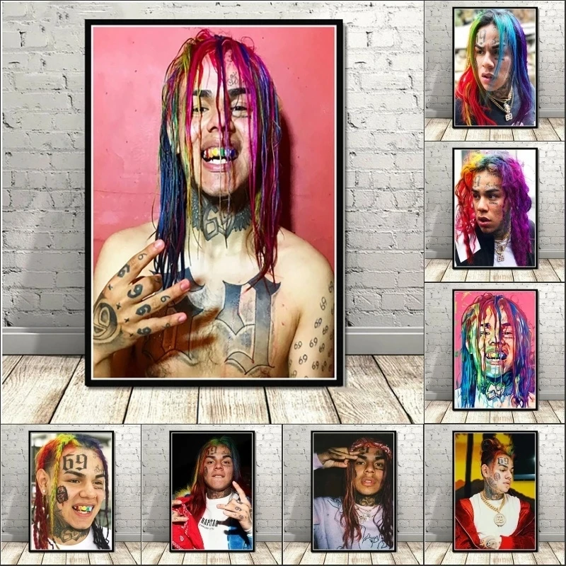

Картина на холсте в стиле хип-хоп, певец Tekashi69
