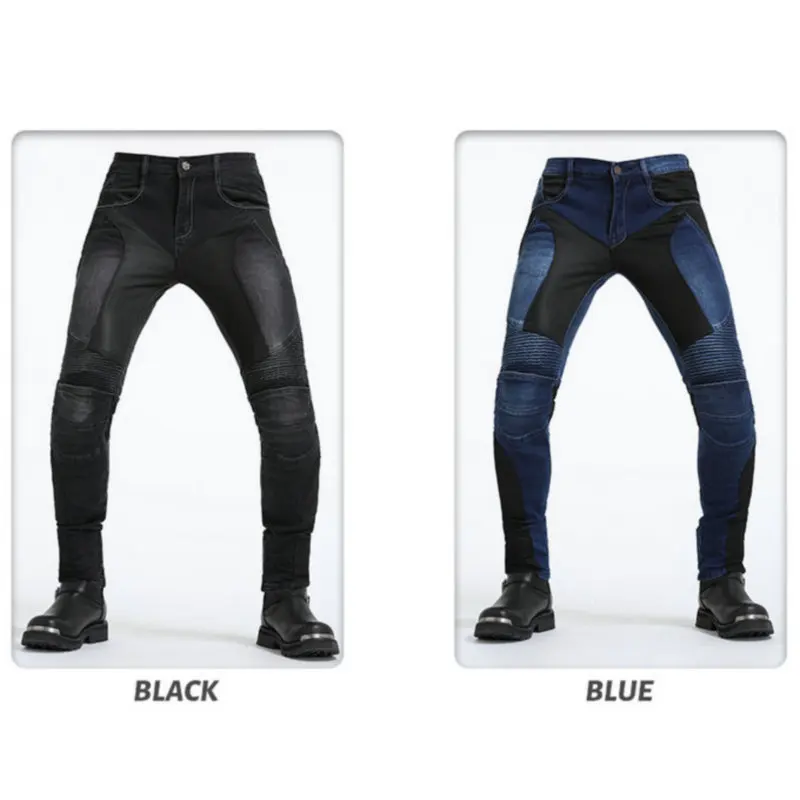 Loong Biker Male Motorcycle Riding Pants Female Locomotive Knight Summer Mesh Breathable Jeans Super Slim Protective Trousers
