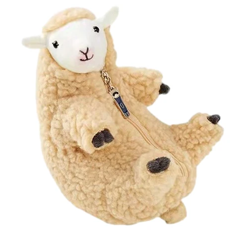 Мягкая мягкая плюшевая игрушка на молнии, мягкая, приятная для кожи, подарок, легкая, удобная, для бритья овец, для детей и взрослых, милая альпака