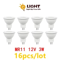 16pcs energy saving led bulb mr11 gu4 12v 3w cob mini spotlight high lumen warm white light instead of 50w halogen lamp