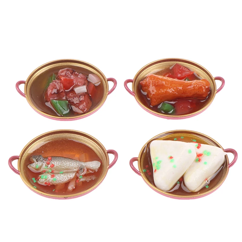 

1pc Random Miniature Dollhouse Chinese Rice Mini Chinses Cuisine Dessert Noodles Pretend Food For Doll Kitchen Toys