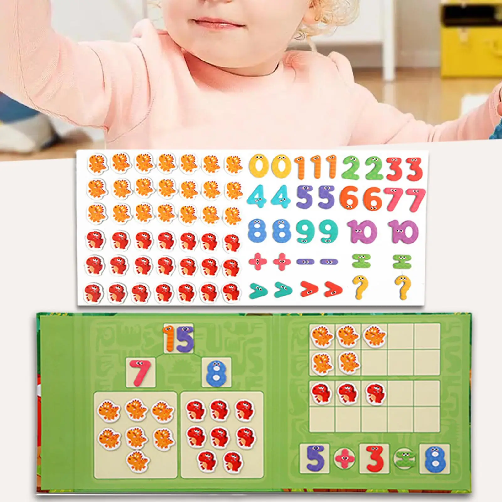 

Ten Frame Set Addition Subtraction Skill Early Educational Toy for Girls