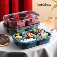 5 grid childrens lunch box student warm tableware large capacity microwave lunch box work sealing leak proof food containers