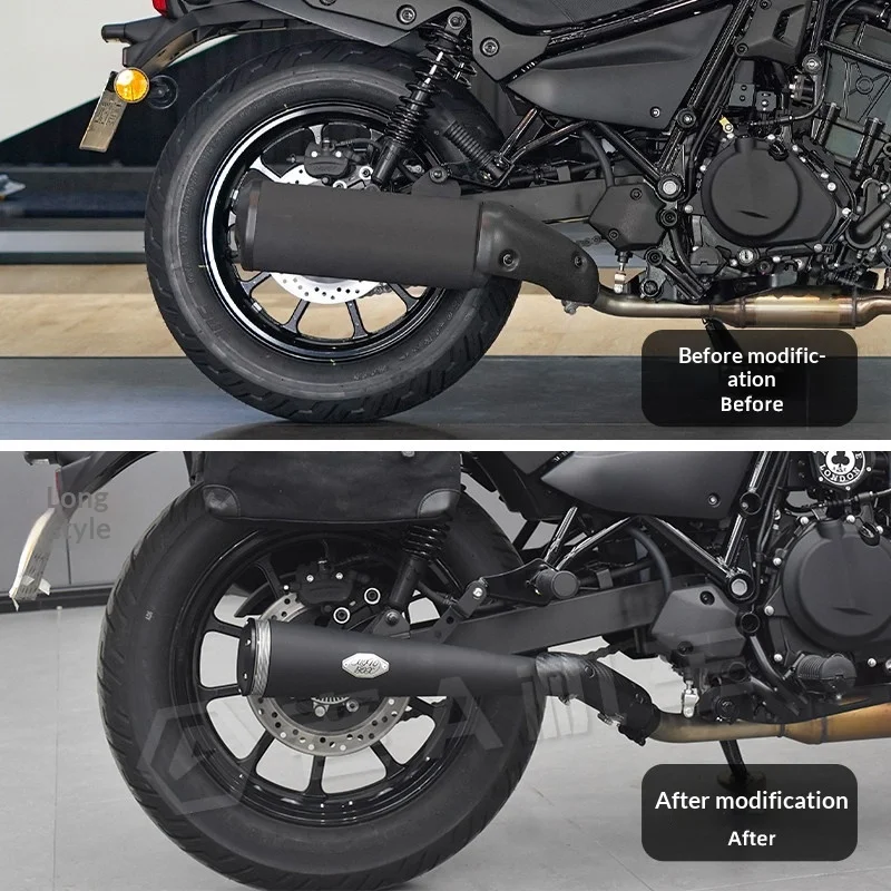 【Премиум-класс】Для модификации Kawasaki Eliminator 500, выхлопная труба с одним патрубком, задняясредняя секция, правая сторона. (art.: 3920dbdeb6200) - 3920dbdeb6200