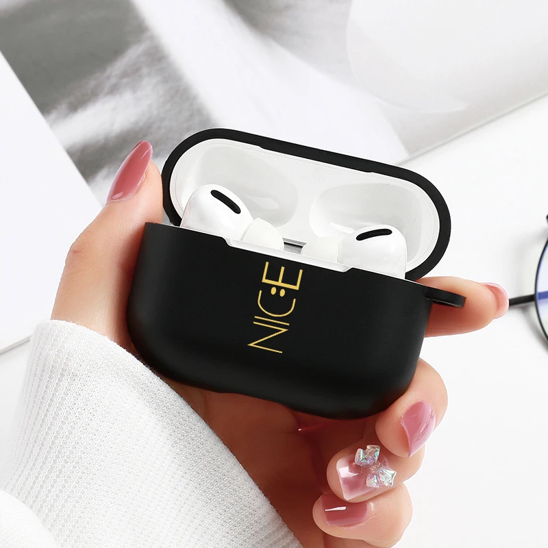 Модный чехол для AirPods Pro 3 Черный силиконовый Apple Air Pods 2 1 противоударный наушников |