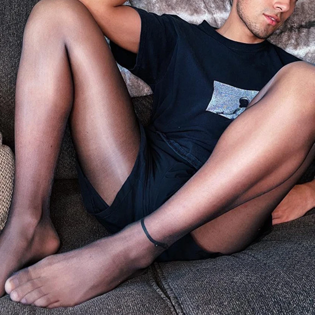 1 шт. Летние Ультратонкие мужские бесшовные чулки