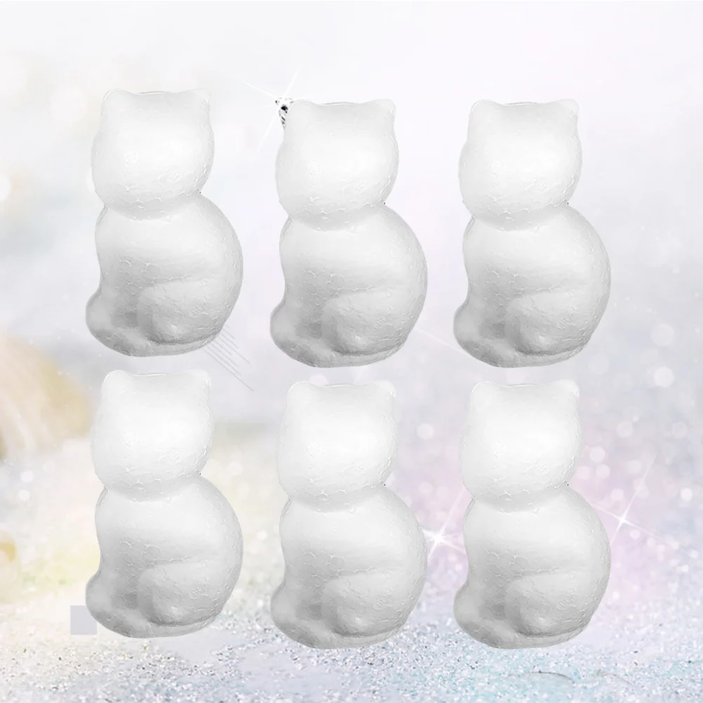 

Cat Foam Polystyrene Christmas Craft Styrofoam White Kitten Shapes Children Model Animal Crafts Materials Figurine Kids Module
