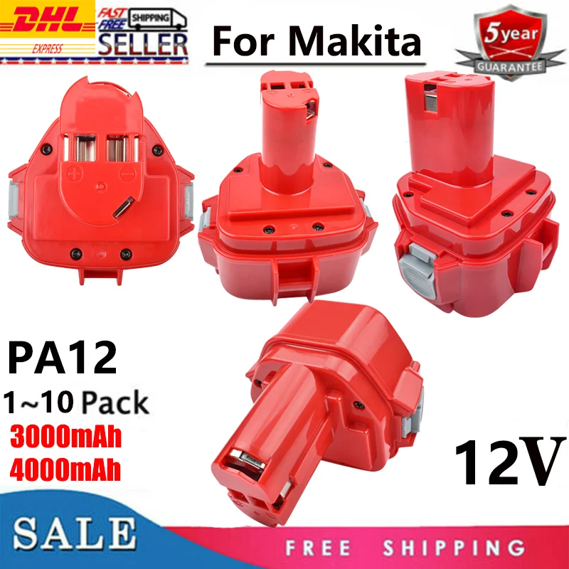 Сменные батареи PA12 1220 1222 1234 Ач/Ач для аккумуляторной дрели Makita 12 В Аккумуляторная