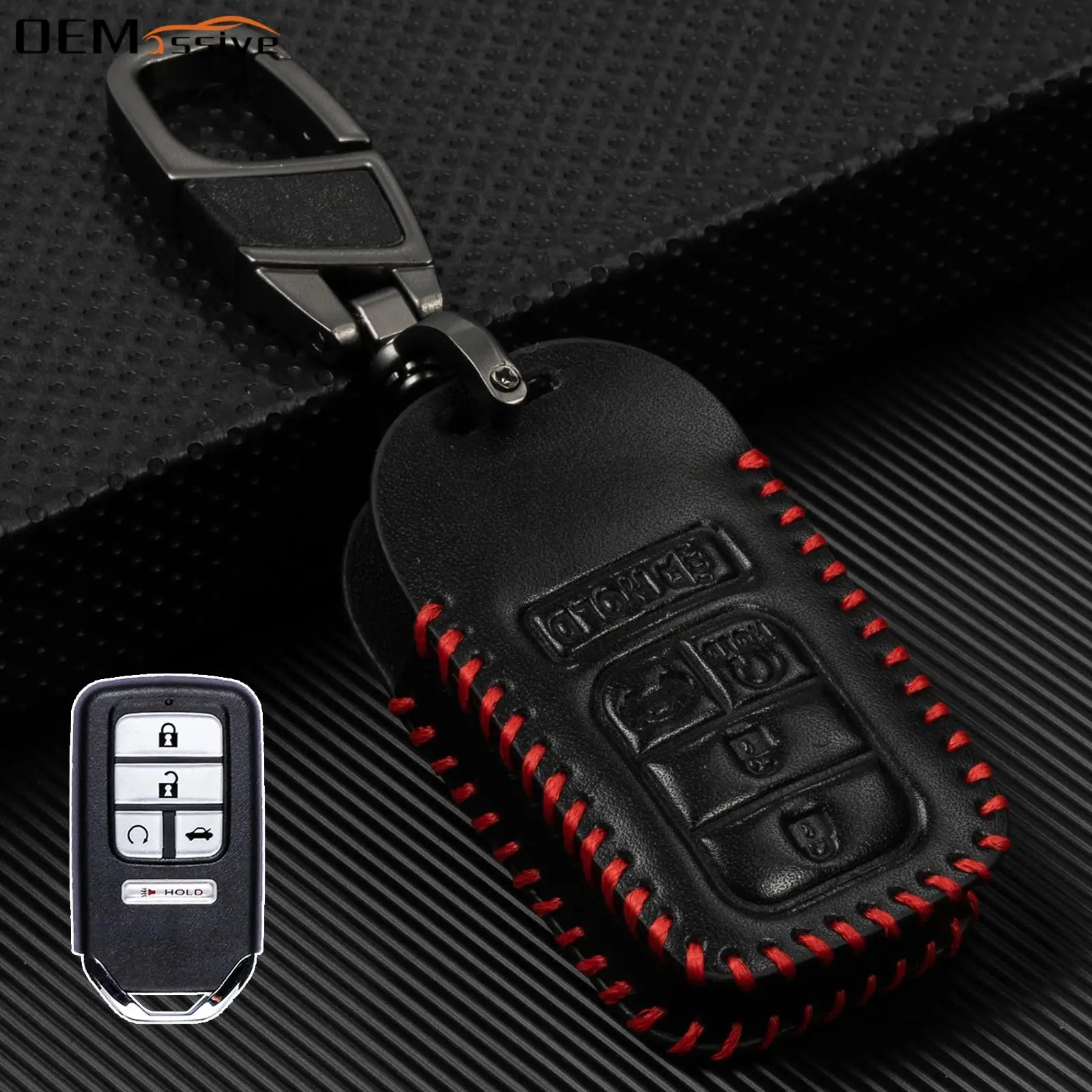 

For Honda Pilot Civic Accord Passport Insight Fit CR V HR V 5 Button Remote Key Fob Chain Ring Case Cover Shell Protect Holder