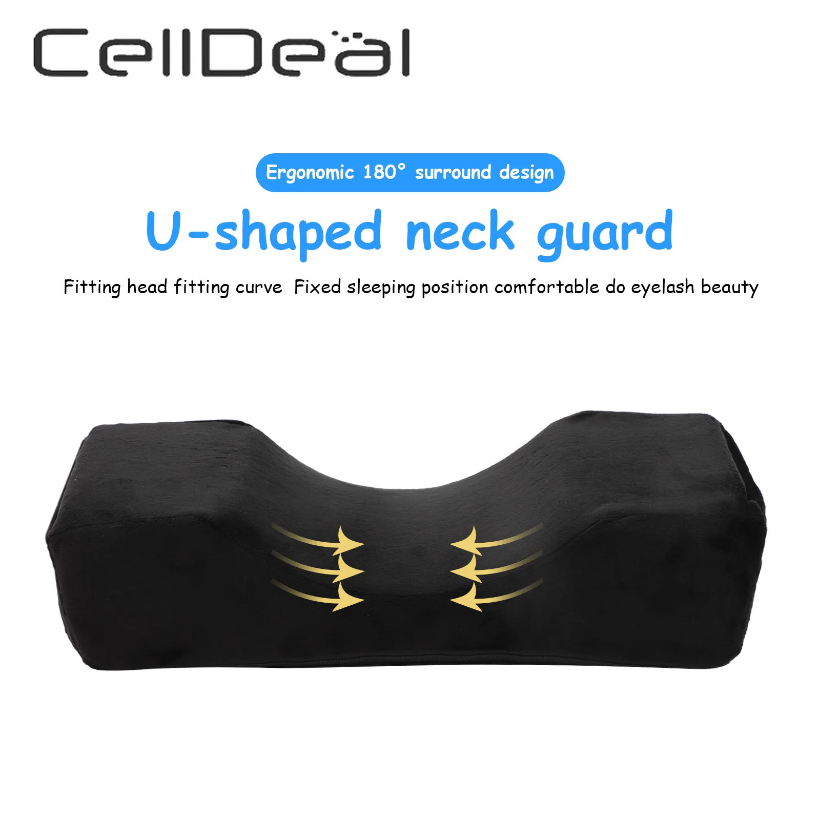 

Grafted Eyelash Extension Pillow Neck Support Eyelash Pillow Soft Memory Foam U Shape Lash Pillow Makeup Salon with Pocket