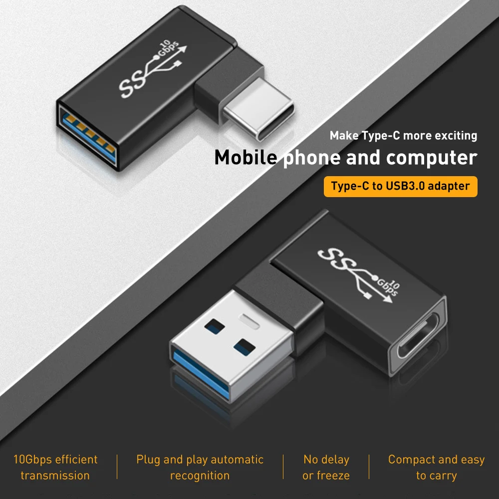 Новый конвертер USB 3,0 в Type-C 3,1, Переходник USB на USB CFemale к Male для зарядки телефона, синхронная передача данных