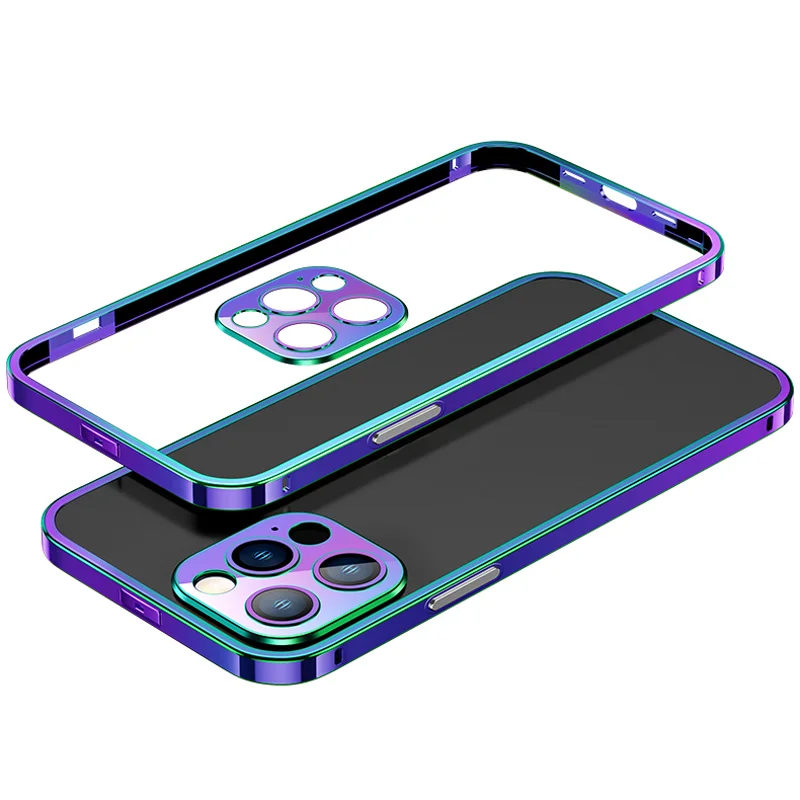 

Dropshipping Electroplate Carmera+Frame Aluminum Metal Bumper For iPhone 13 /13 Pro/13 Pro Max Lens Protector Cover CASE Frame