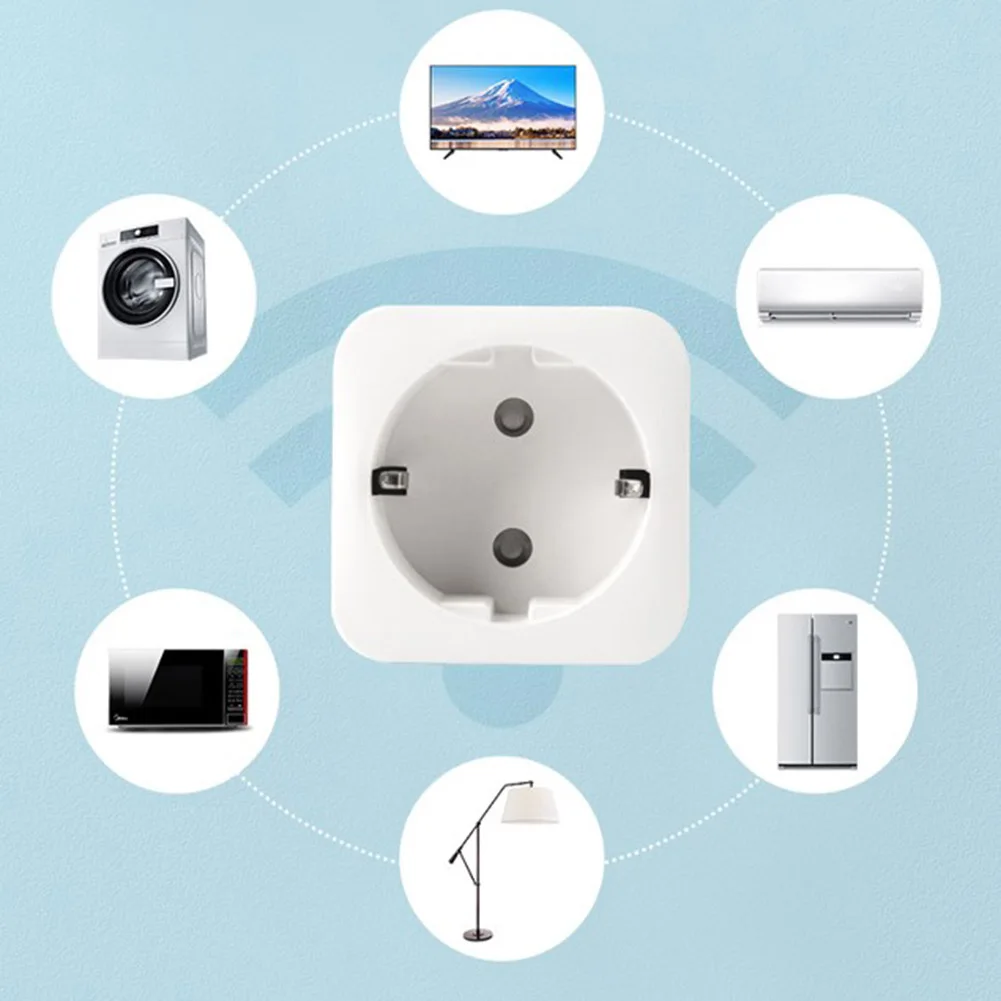 

Replacement WiFi Socket Part 230V 3680W Accessory Consumption EU Plug Measures Meter Power Remote Voice Control