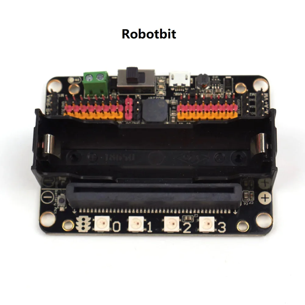 

Kittenbot Robotbit робототехника, плата расширения для Micro:Bit 18650, чехол для батареи, программирование, образовательный комплект для программировани...