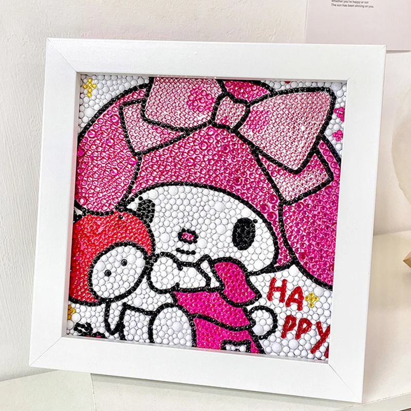 

Kawaii Sanrio бриллиант семейная ручная работа Diy мультфильм Kuromi Melody паста полностью алмазные украшения для спальни Игрушки для девочек