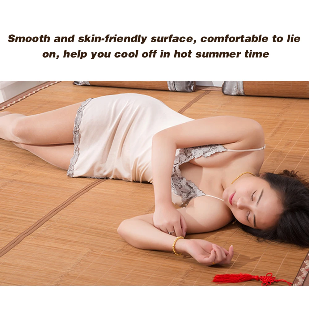 

Крутой коврик, бамбуковый коврик, летняя обнаженная модель для сна, студенческий складной коврик из ледяного шелка, двухсторонний домашний ...